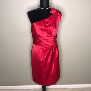 Red evening dress